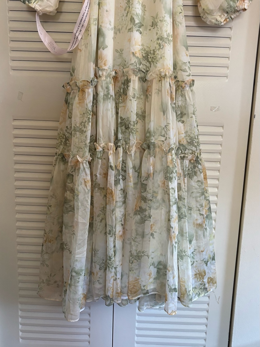 Batul The Collection Floral Maxi Dress Long Sleeve Tiered Boho Cottagecore XS - Picture 14 of 16
